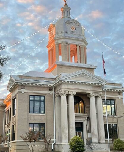 The Chickasaw County Courthouse in Houston, Mississippi